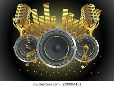 musical instrument background vector image