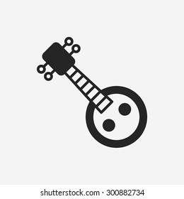 musical instrument Chinese lute icon