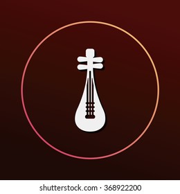 musical instrument Chinese lute icon