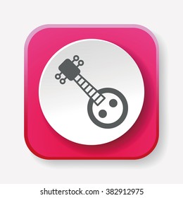 musical instrument Chinese lute icon