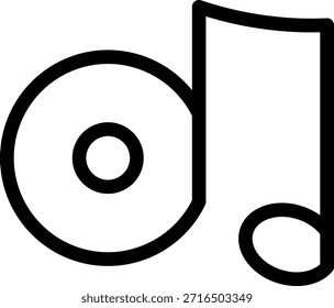 Instrumento musical. Ilustración de icono de Vector de disco compacto