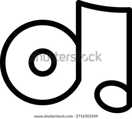 Musical Instrument. Compact disc vector icon illustration