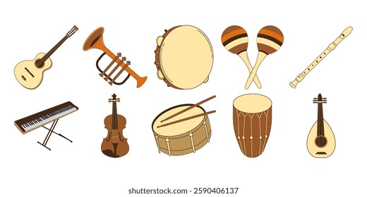Musical Instrument Design Illustration Collection