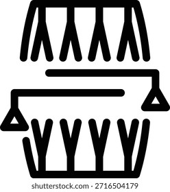 Instrumento musical. Ilustración de icono de Vector Dhol