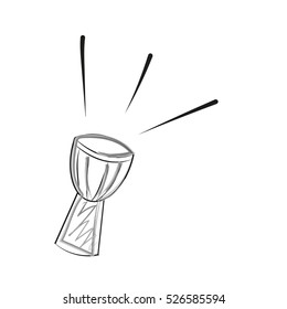 Musical instrument. Drums and notes