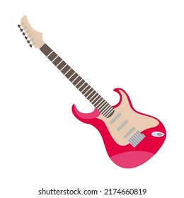 Musical instrument electric guitar. Accordion, saxophone, violin, digital piano, speaker. Can be used for music band, concert, ethnic festival