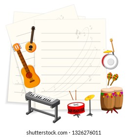 musical instrument with an empty template