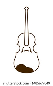 musical instrument fiddle on white background