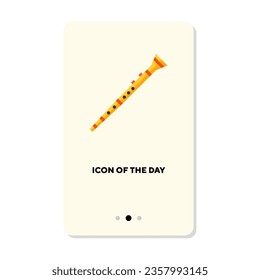 Musical instrument flat icon. Clarinet isolated sign. Traditional music, culture, orchestra concept. Vector illustration symbol elements for web design