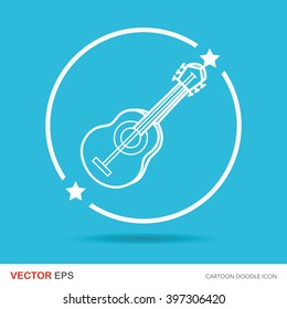 musical instrument guitar doodle