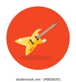 
A musical instrument, guitar flat icon