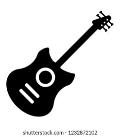 Musical instrument, guitar solid icon
