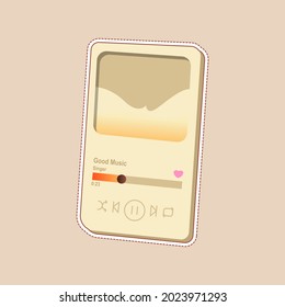 musical instrument guitar sound aesthetic cassette illustration