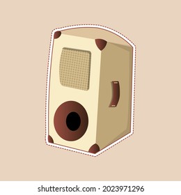 musical instrument guitar sound aesthetic cassette illustration