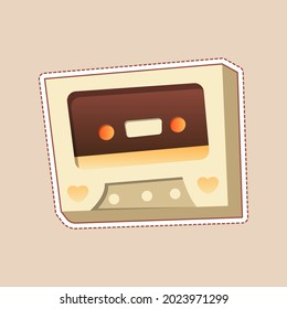 musical instrument guitar sound aesthetic cassette illustration