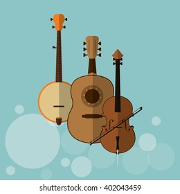 Musical instrument icon design , vector illustration