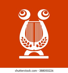 musical instrument icon - harp icon