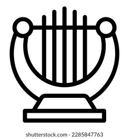 Musical instrument icon outline vector. Puppet show. Toy presentation