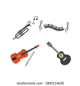 musical instrument icon vector illustration design template