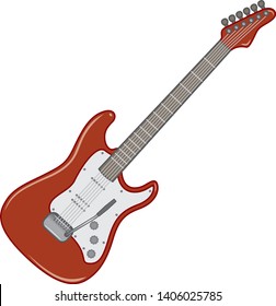 A musical instrument. Image illustration of electric guitar