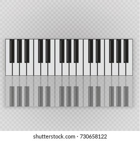 Musical instrument. Key piano, keyboard. Melody.Vector illustrations