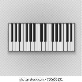 Musical instrument. Key piano, keyboard. Melody.Vector illustrations
