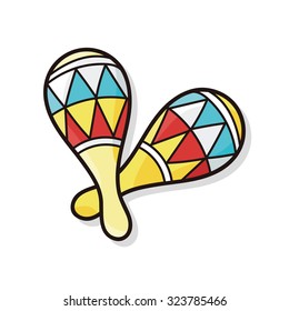 musical instrument Maracas doodle