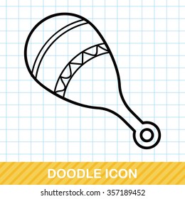 musical instrument Maracas doodle