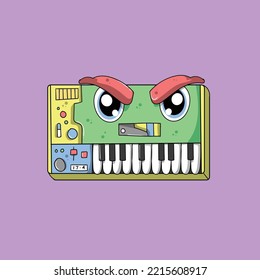 Musical Instrument  Monster Cute for Element Design 
