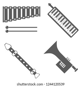 Musical instrument music Kinokoto Tibo keyboard harmonica flute trumpet illustration icon
