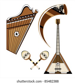 musical instrument on white background