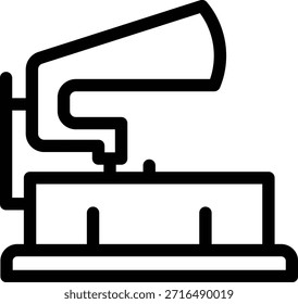 Instrumento musical. Ilustración de icono de Vector de fonógrafo