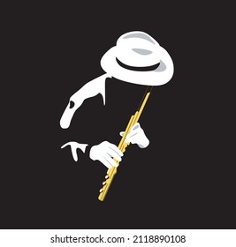 musical instrument player vector graphic design