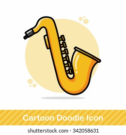 musical instrument Saxophone doodle