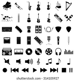 Musical instrument set, vector illustration