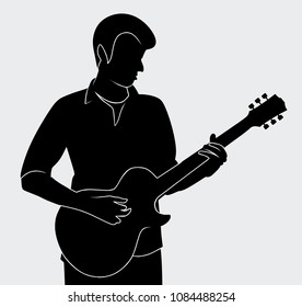musical instrument silhouete

