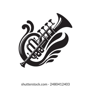 Musical instrument silhouette vector art