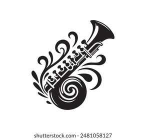 musical instrument silhouette vector art