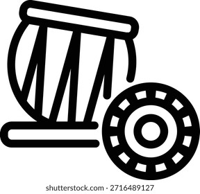 Instrumento Musical. Ilustração de ícone de vetor de tabela