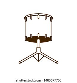 musical instrument timpani drums on white background