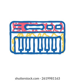 musical instrument toy child baby kid doodle icon sketch vector. musical instrument toy child baby kid sign. isolated symbol illustration