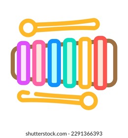 musical instrument toy child color icon vector. musical instrument toy child sign. isolated symbol illustration