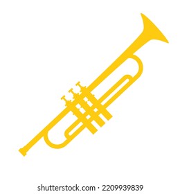 Musical instrument trumpet. element for carnival