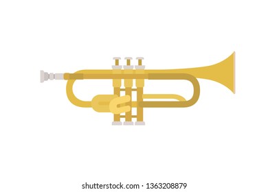 musical instrument trumpet isolated icon