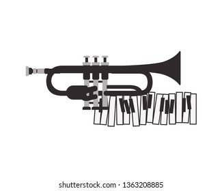 musical instrument trumpet isolated icon