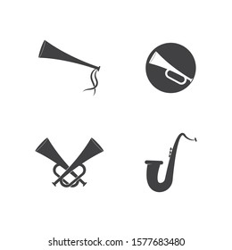 Musical instrument Trumpet logo design