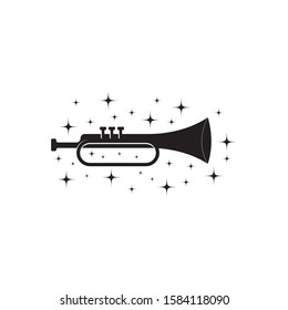 Musical instrument Trumpet logo design
