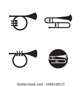 Musical Instrument Trumpet Logo Design
