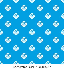Musical instrument trumpet pattern vector seamless blue repeat for any use