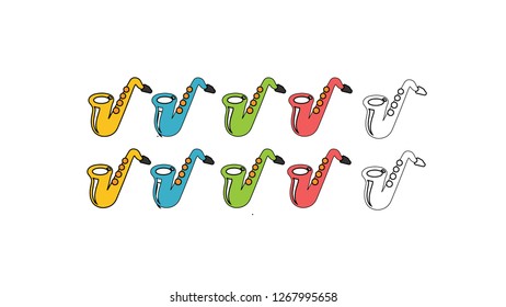 Musical instrument, vector.